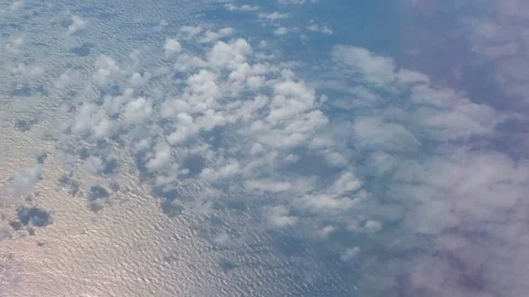 View of clouds over the North Atlantic Ocean Stock Footage 73077614
