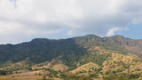 View of Clouds over Valley at Khao Khor, Thailand Stock Footage 103350414