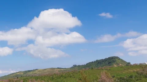 View of Clouds over Valley at Phu Lom Lo, Sakura Thailand Stock Footage 103331484