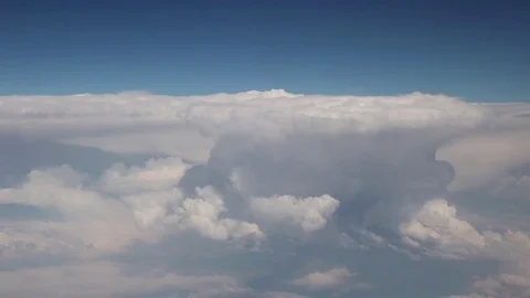 View of clouds from a plane Stock Footage 76968254