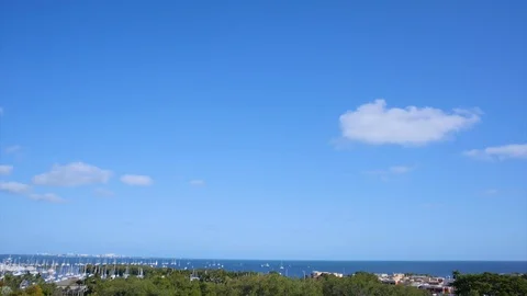 View of clouds that seem to be standing on the city of MIami Stock Footage 107171166