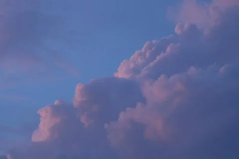 View of the clouds at sunset. Stock Photos