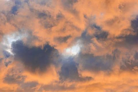 View of the clouds sunset sky. nature and the sun as a background. photos of Stock Photos