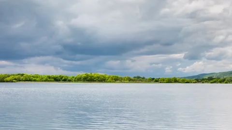The view from the clouds in the valley of the river Ardon. Stock Footage 50740527