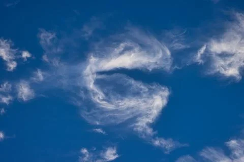 View of Cloudscape during a colorful and sunny spring day Stock Photos