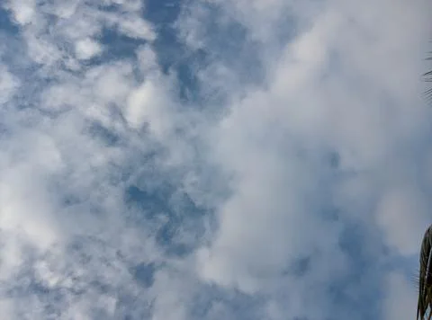 A view of the cloudy blue sky on a cloudy day Stock Photos