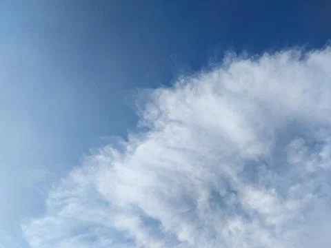 View of cloudy blue sky landscape during the day Stock Photos
