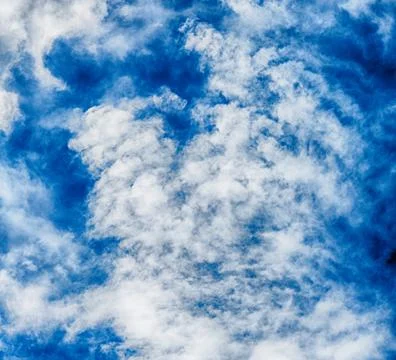 View of the cloudy fluffy sky like paradise Stock-Fotos
