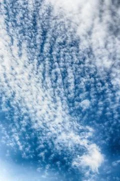 View of the cloudy fluffy sky like paradise 스톡 사진