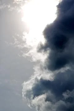 View of the cloudy fluffy sky like paradise Stock Photos
