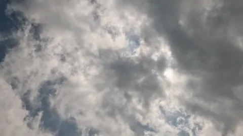 View of cloudy sky covering the sun Video stock 320917059