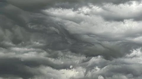 View of the cloudy sky before the storm, from the rooftops of Venice Stock Photos