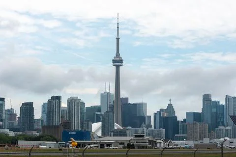 View of CN Tower from the Islands Foto stock