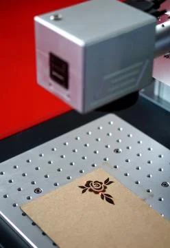 View of CNC laser cutting machine Stock-Fotos