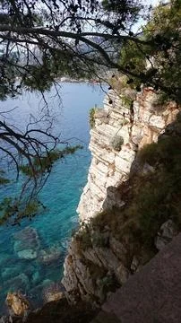 View of the coast of the Adriatic Sea Stock Photos