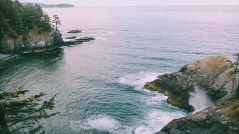 View off the coast of Alaska 스톡 사진