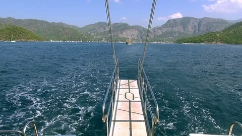 View of the coast from cruise ship Stock Footage 70027765