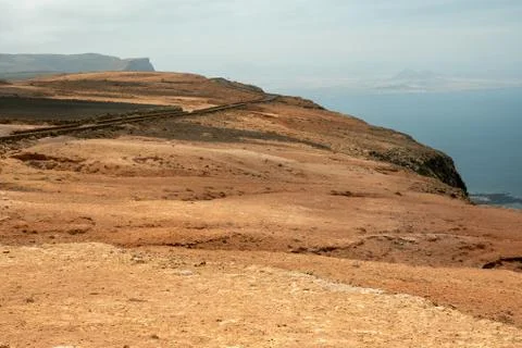 View of the coast of lanzarote Stock Photos
