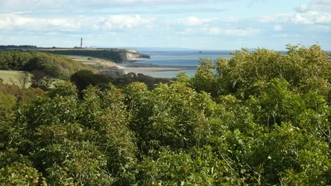 View Of Coast Line From Abandoned Tower 4K Stock Footage 212080468
