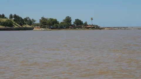 View of the coast in Montevideo. Stock Footage 87720884