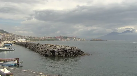 View of the coast off Naples Stock Footage 50968229