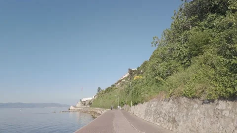 View of the coast of the sea Stock Footage 310945409