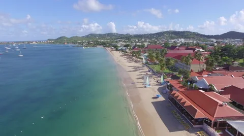 View of coast - St Lucia Stock Footage 61832249