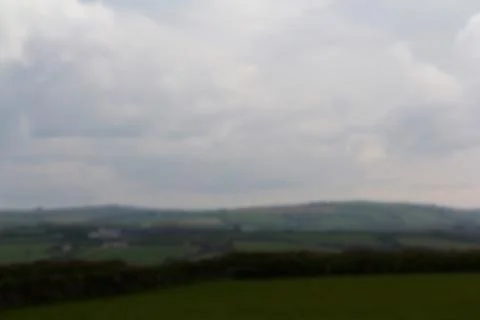 View from the coastal path between Widemouth Bay and Bude Out of focus. Stock Photos