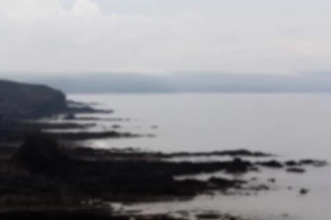 View from the coastal path between Widemouth Bay and Bude Out of focus. Stock Photos