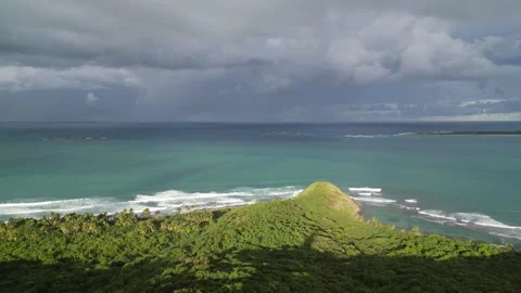 View of coastline in las cabezas de san juan nature preserve in puerto rico Stock Footage 276852269