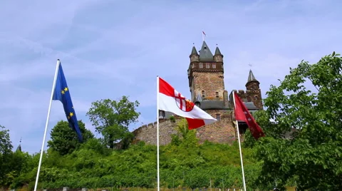 View of the Cochem Imperial Castle (Germany). 動画素材 52170841