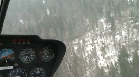 View from cockpit of helicopter flying Stock-Footage 54209588