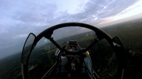 The view from the cockpit on landing Stock Footage 100296911