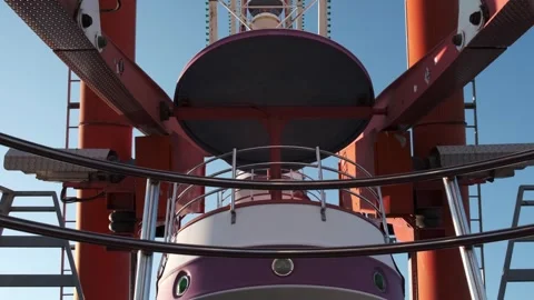 View from the cockpit of a large Ferris wheel. Stock Footage 248971869