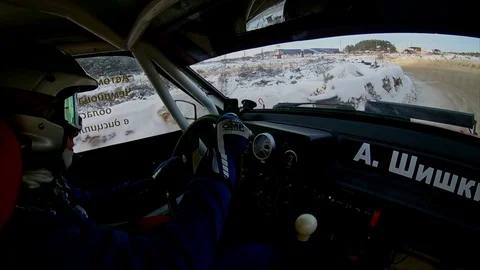 View from the cockpit of a racing car Stock Footage 88148529
