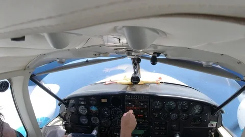 View from the Cockpit of a Small Plane (co) Stock Footage 116685321