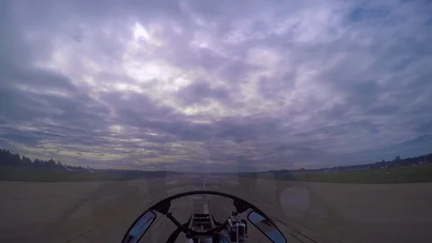 View from the cockpit on takeoff Stock Footage 100325785