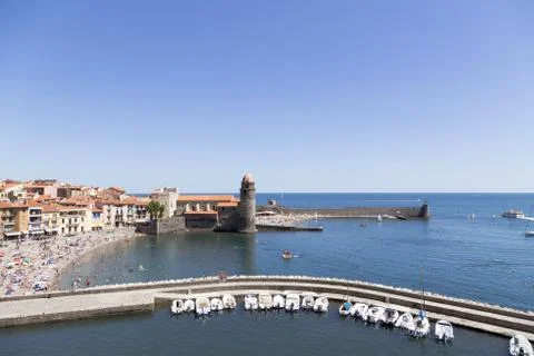 View of Collioure Foto stock