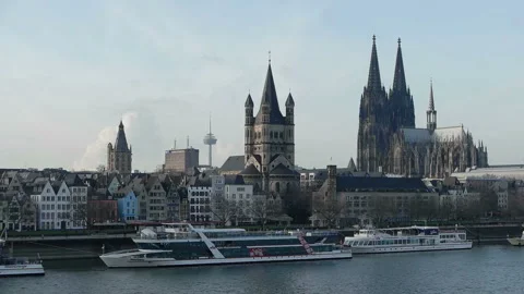 A view of Cologne Cathedral Stock Footage 97975664