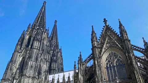 View of Cologne Cathedral in Summer Stock Footage 92748856