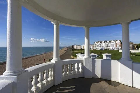 View from a Colonnade in the Grounds of the De la Warr Pavilion 写真素材
