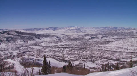 View of Colorado ski area Stock Footage 57814761