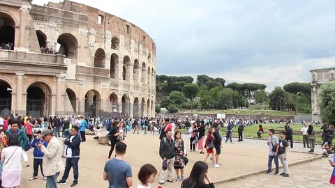 View of Colosseum in Rome. Stock Footage 124665439
