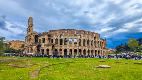View of the Colosseum in Rome Stock Photos