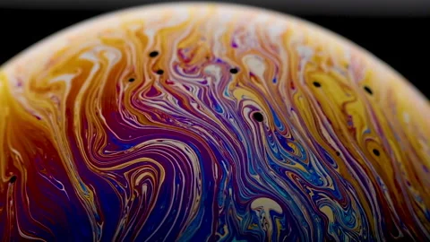 View of colourful Bubble as it spins and swirl 02 Stock Footage 130401688