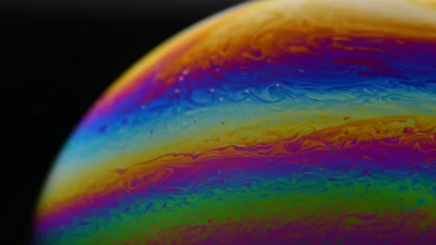 View of colourful Bubble as it spins and swirl 01 Stock Footage 130401916