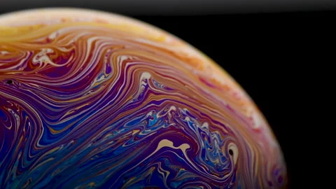 View of colourful Bubble as it spins and swirl 05 Stock Footage 130402157