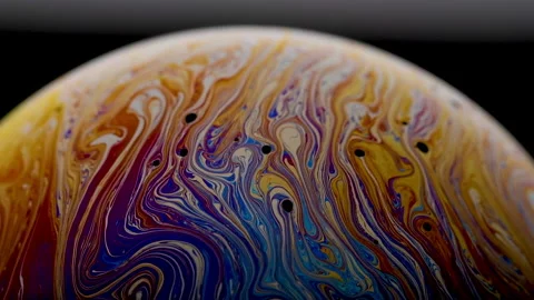 View of colourful Bubble as it spins and swirl 06 Stock Footage 130402244