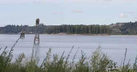View of the Columbia River near Gresham, Oregon Stock Footage 95999230