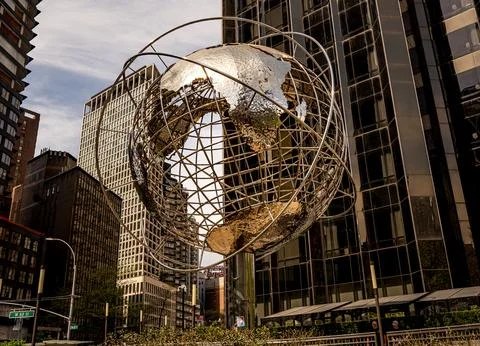 View of The Columbus Circle globe Stock Photos